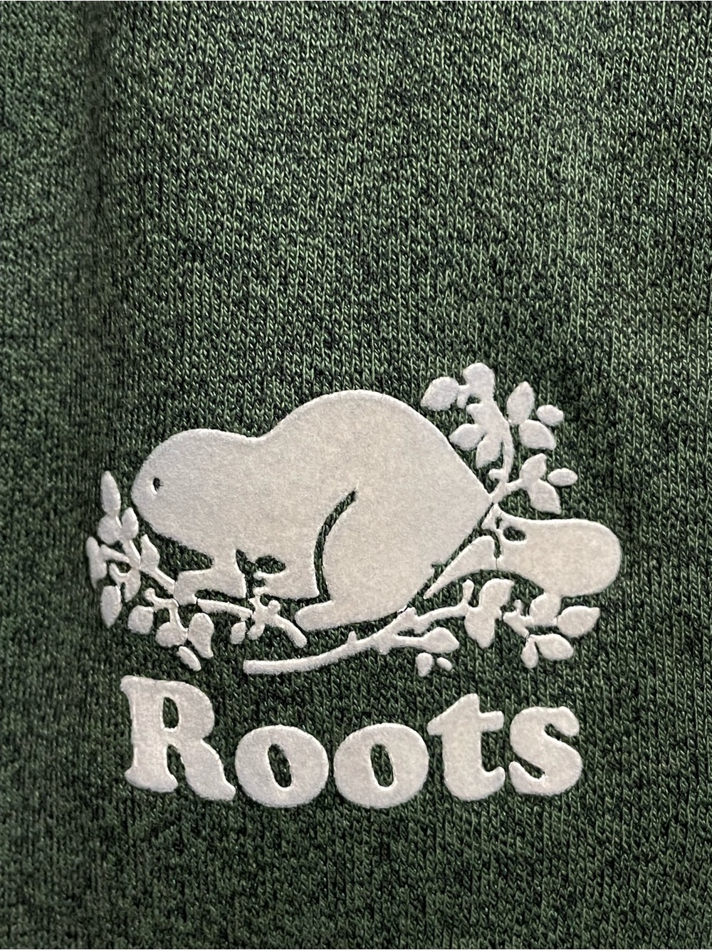 Roots Forest Green Sweatpants with White Logo Men Women XS - Picture 3 of 10